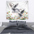 Denmark Mute Swan Tapestry With Chamomile Daisy Flowers - Wonder Print Shop