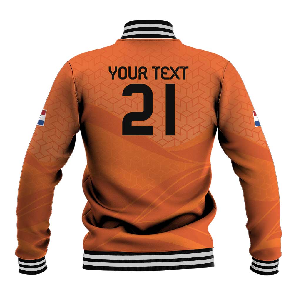 Custom Netherlands Oranje Football Baseball Jacket Come On Het Nederlands Elftal LT9 - Wonder Print Shop