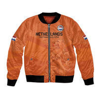 Custom Netherlands Oranje Football Bomber Jacket Come On Het Nederlands Elftal LT9 - Wonder Print Shop