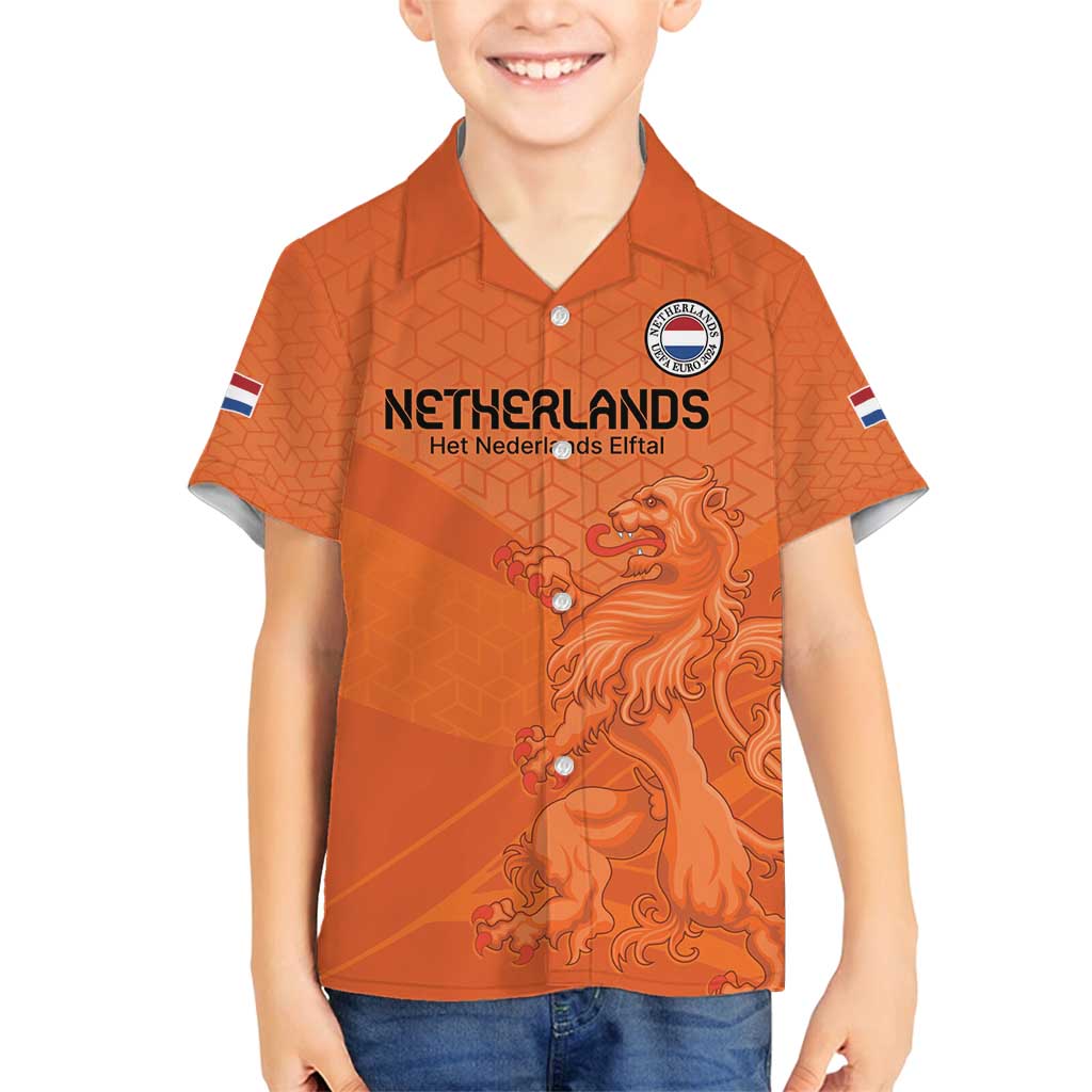 Custom Netherlands Oranje Football Family Matching Off Shoulder Maxi Dress and Hawaiian Shirt Come On Het Nederlands Elftal LT9 - Wonder Print Shop