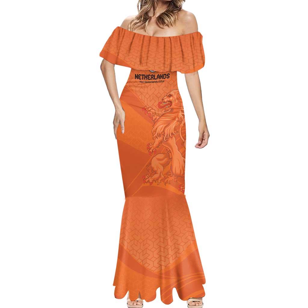 Custom Netherlands Oranje Football Mermaid Dress Come On Het Nederlands Elftal - Wonder Print Shop