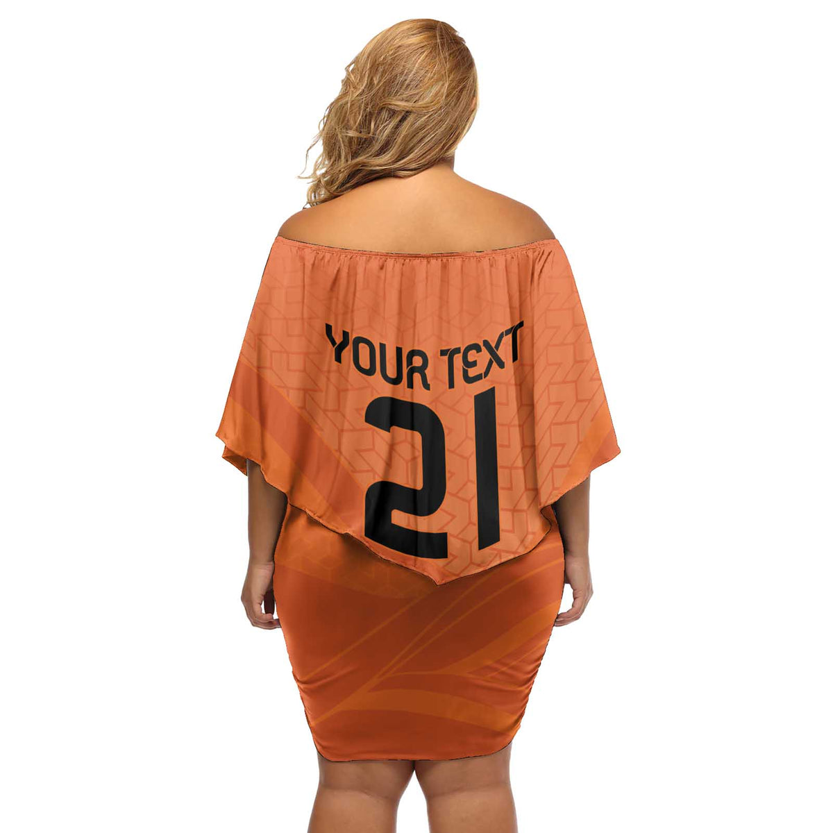 Custom Netherlands Oranje Football Off Shoulder Short Dress Come On Het Nederlands Elftal - Wonder Print Shop