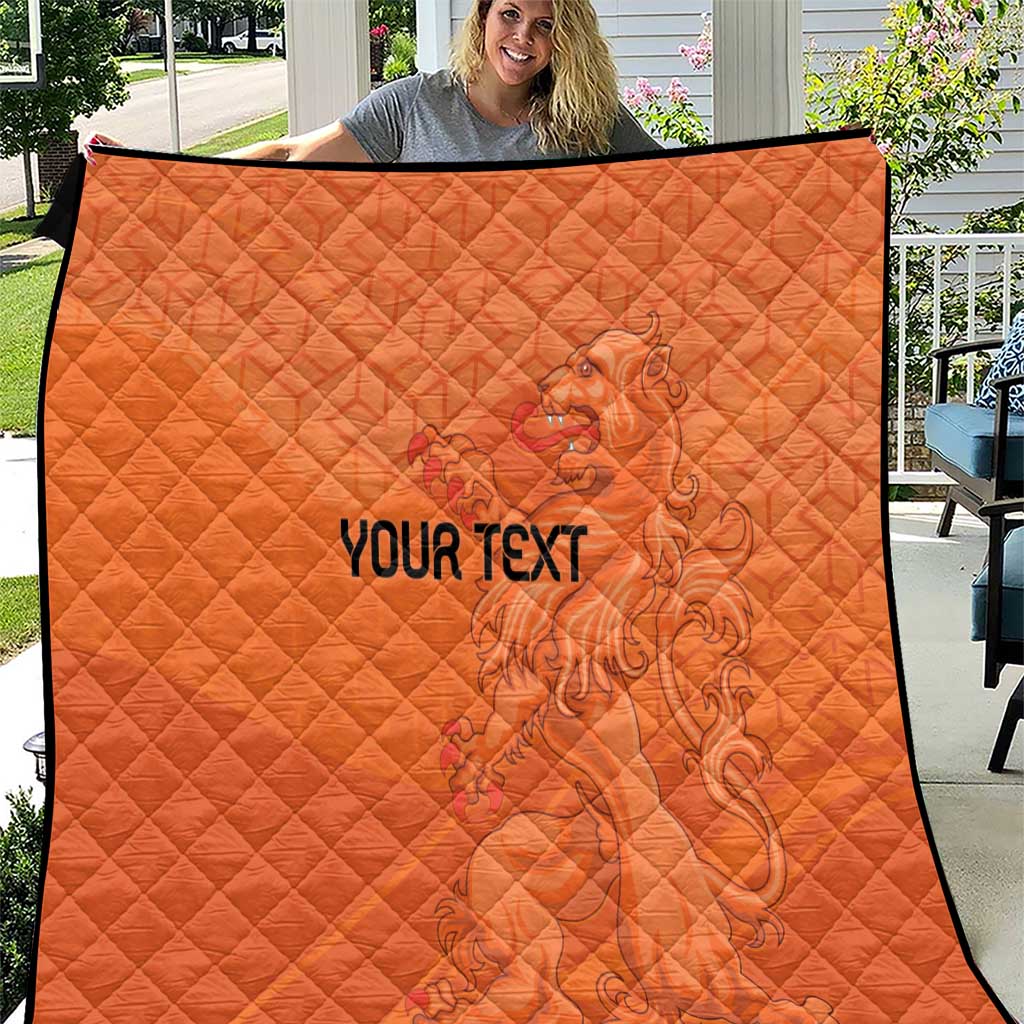 Custom Netherlands Oranje Football Quilt Come On Het Nederlands Elftal - Wonder Print Shop