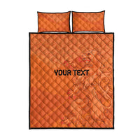 Custom Netherlands Oranje Football Quilt Bed Set Come On Het Nederlands Elftal - Wonder Print Shop