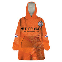 Custom Netherlands Oranje Football Wearable Blanket Hoodie Come On Het Nederlands Elftal - Wonder Print Shop