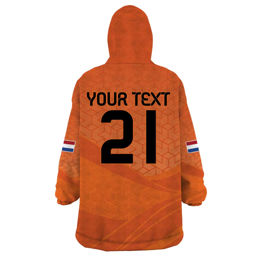 Custom Netherlands Oranje Football Wearable Blanket Hoodie Come On Het Nederlands Elftal - Wonder Print Shop