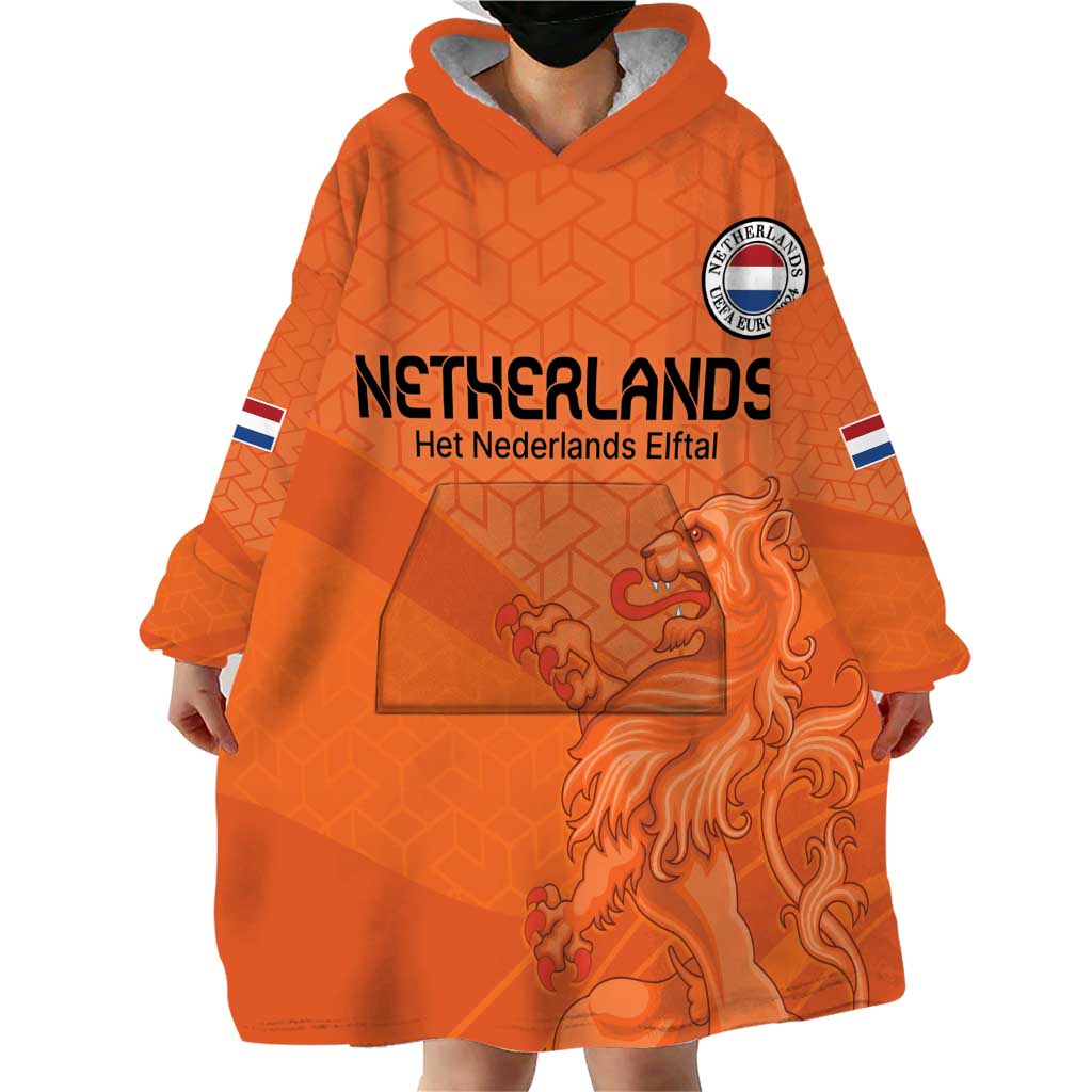 Custom Netherlands Oranje Football Wearable Blanket Hoodie Come On Het Nederlands Elftal - Wonder Print Shop