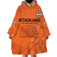 Custom Netherlands Oranje Football Wearable Blanket Hoodie Come On Het Nederlands Elftal - Wonder Print Shop