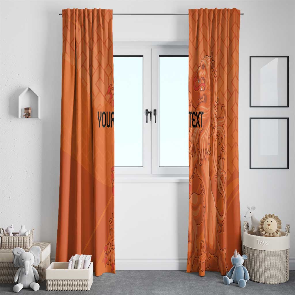Custom Netherlands Oranje Football Window Curtain Come On Het Nederlands Elftal - Wonder Print Shop