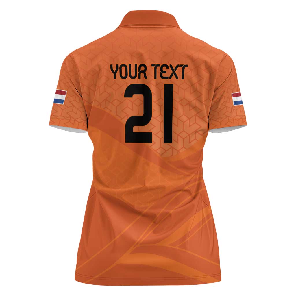Custom Netherlands Oranje Football Women Polo Shirt Come On Het Nederlands Elftal - Wonder Print Shop
