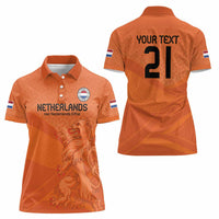 Custom Netherlands Oranje Football Women Polo Shirt Come On Het Nederlands Elftal - Wonder Print Shop