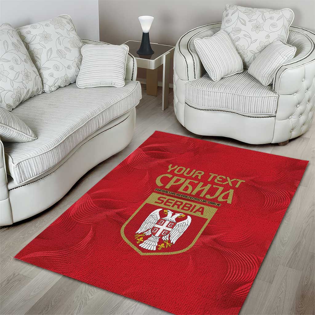 Custom Serbia Football Area Rug Fudbalska reprezentacija Srbije LT9 - Wonder Print Shop
