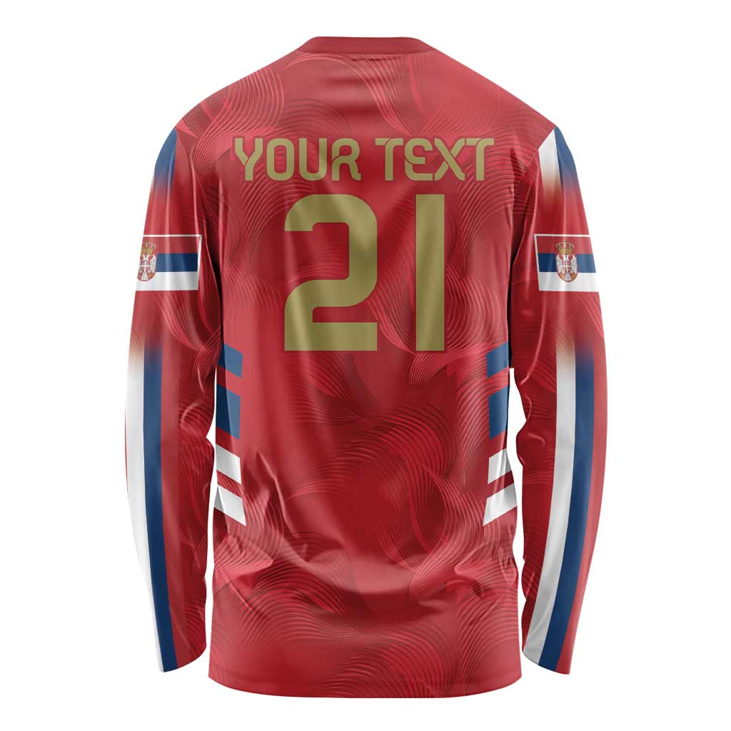 Custom Serbia Football Long Sleeve Shirt Fudbalska reprezentacija Srbije - Wonder Print Shop