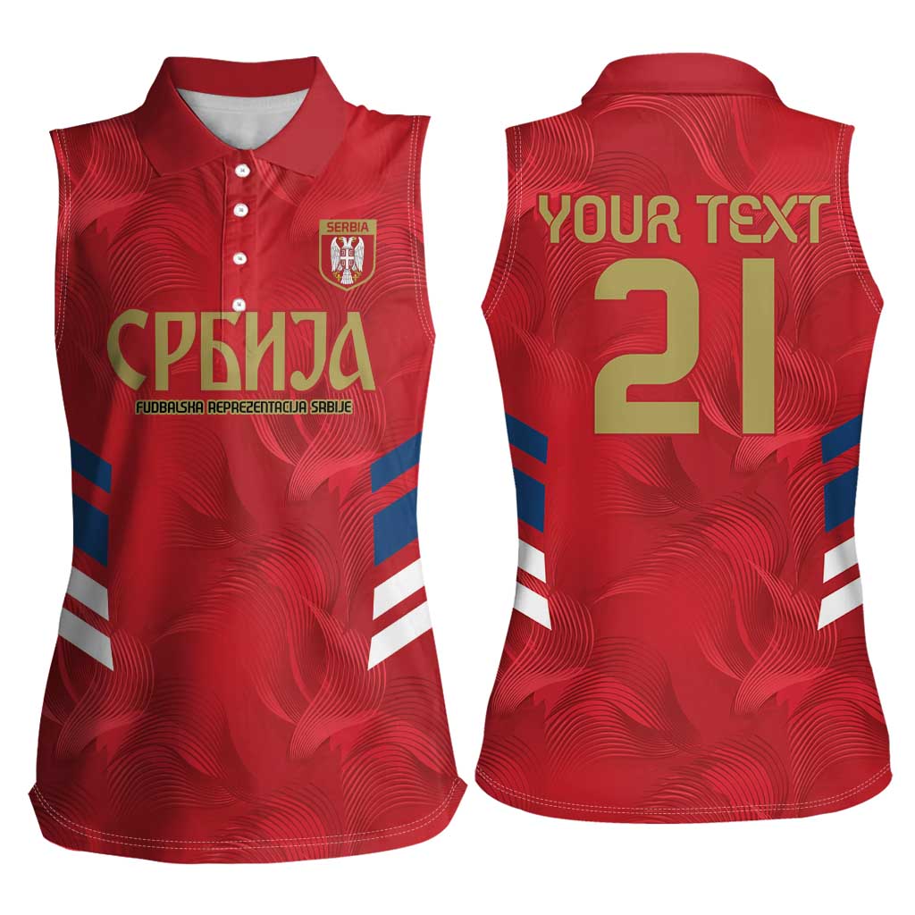 Custom Serbia Football Women Sleeveless Polo Shirt Fudbalska reprezentacija Srbije - Wonder Print Shop