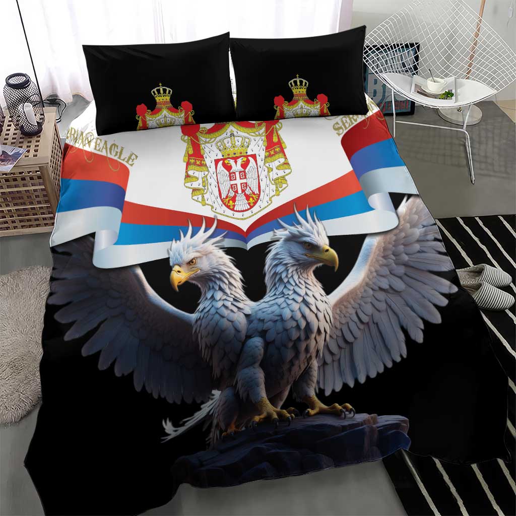 Serbia Silver Double-headed Eagle Bedding Set LT9 - Wonder Print Shop
