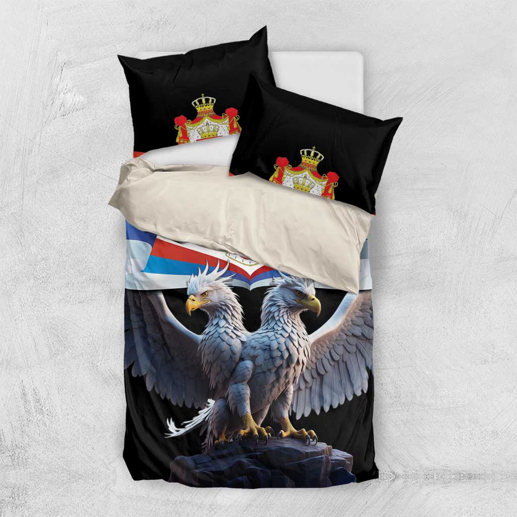 Serbia Silver Double-headed Eagle Bedding Set LT9 - Wonder Print Shop