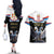 Serbia Silver Double-headed Eagle Couples Matching Off The Shoulder Long Sleeve Dress and Hawaiian Shirt LT9 - Wonder Print Shop