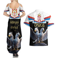 Serbia Silver Double-headed Eagle Couples Matching Summer Maxi Dress and Hawaiian Shirt LT9 - Wonder Print Shop