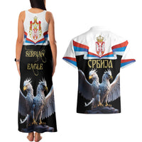 Serbia Silver Double-headed Eagle Couples Matching Tank Maxi Dress and Hawaiian Shirt LT9 - Wonder Print Shop