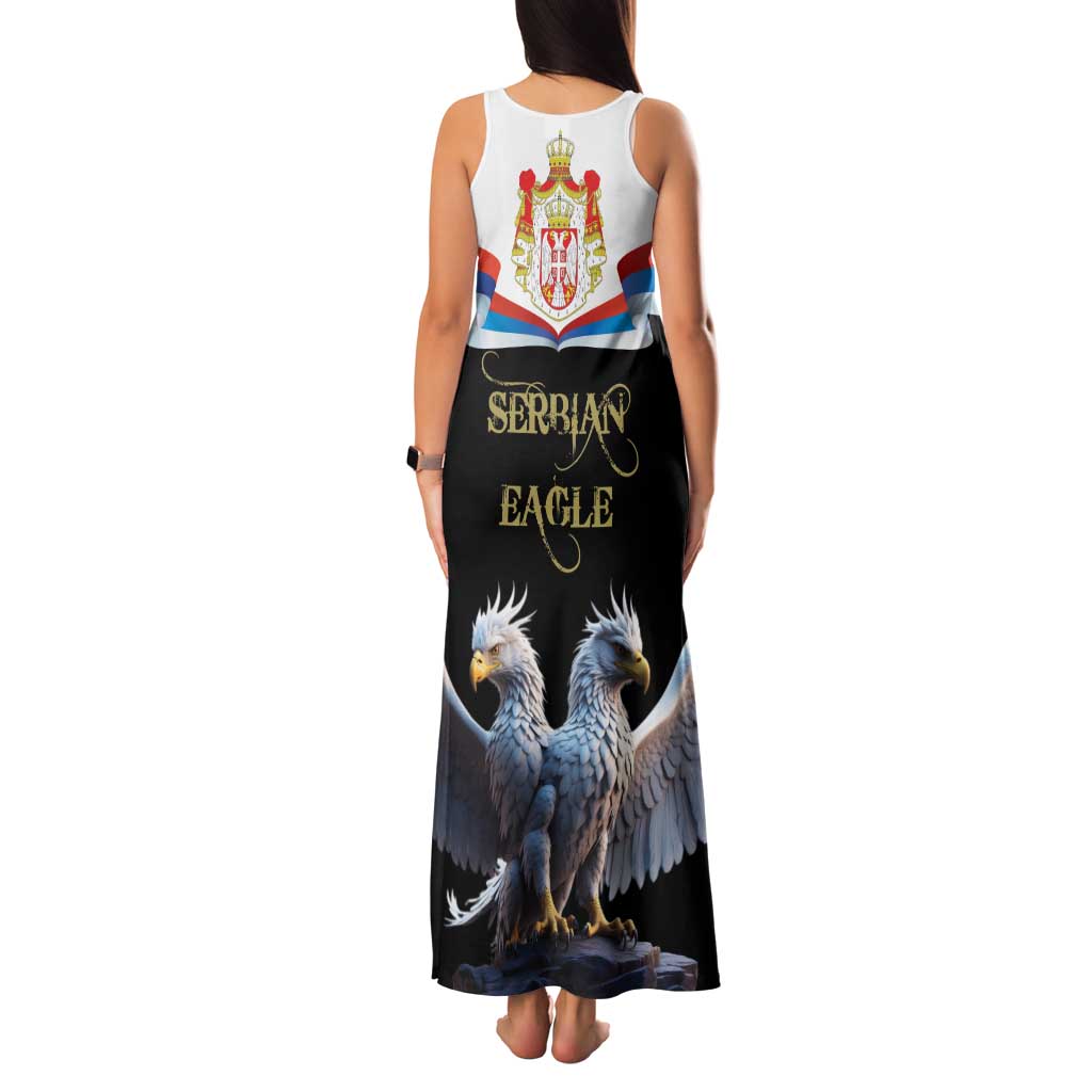 Serbia Silver Double-headed Eagle Family Matching Tank Maxi Dress and Hawaiian Shirt - Wonder Print Shop