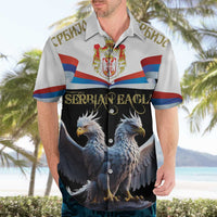 Serbia Silver Double-headed Eagle Hawaiian Shirt - Wonder Print Shop