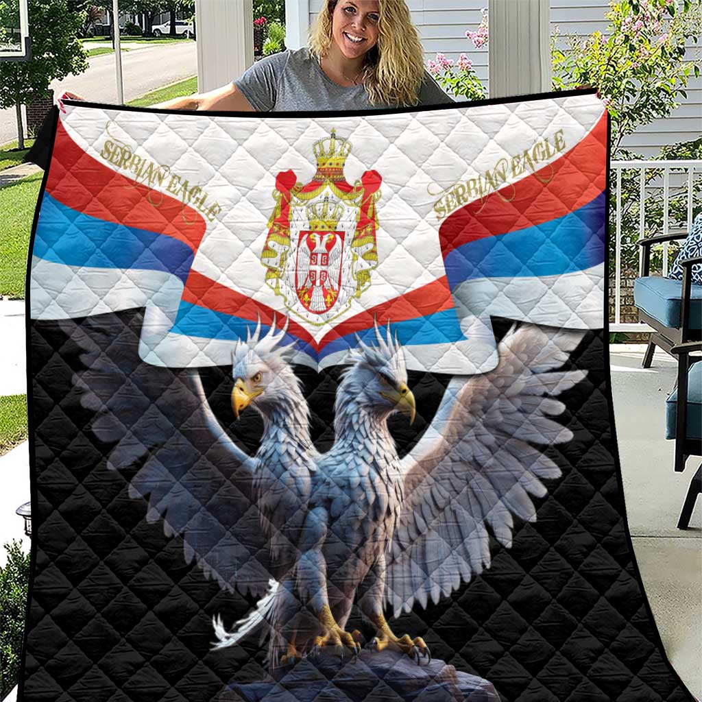 Serbia Silver Double-headed Eagle Quilt - Wonder Print Shop
