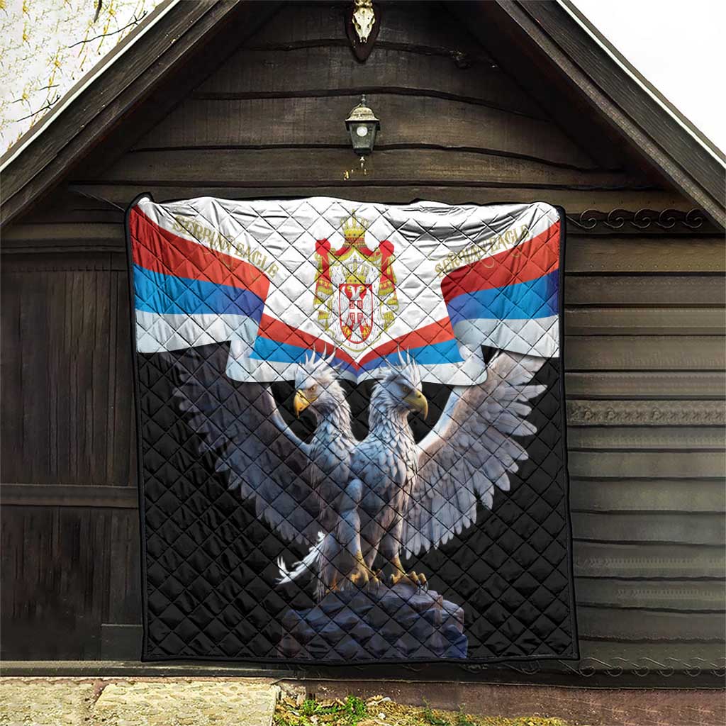 Serbia Silver Double-headed Eagle Quilt - Wonder Print Shop