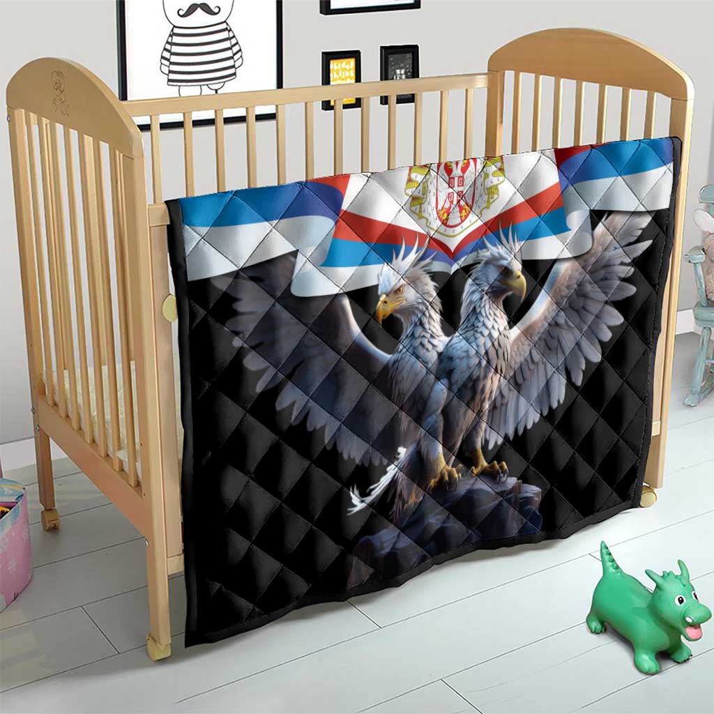 Serbia Silver Double-headed Eagle Quilt - Wonder Print Shop