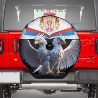 Serbia Silver Double-headed Eagle Spare Tire Cover - Wonder Print Shop