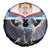 Serbia Silver Double-headed Eagle Spare Tire Cover - Wonder Print Shop