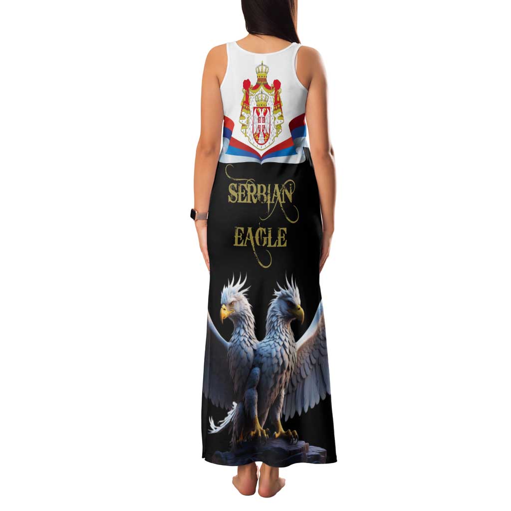 Serbia Silver Double-headed Eagle Tank Maxi Dress - Wonder Print Shop