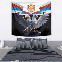 Serbia Silver Double-headed Eagle Tapestry - Wonder Print Shop