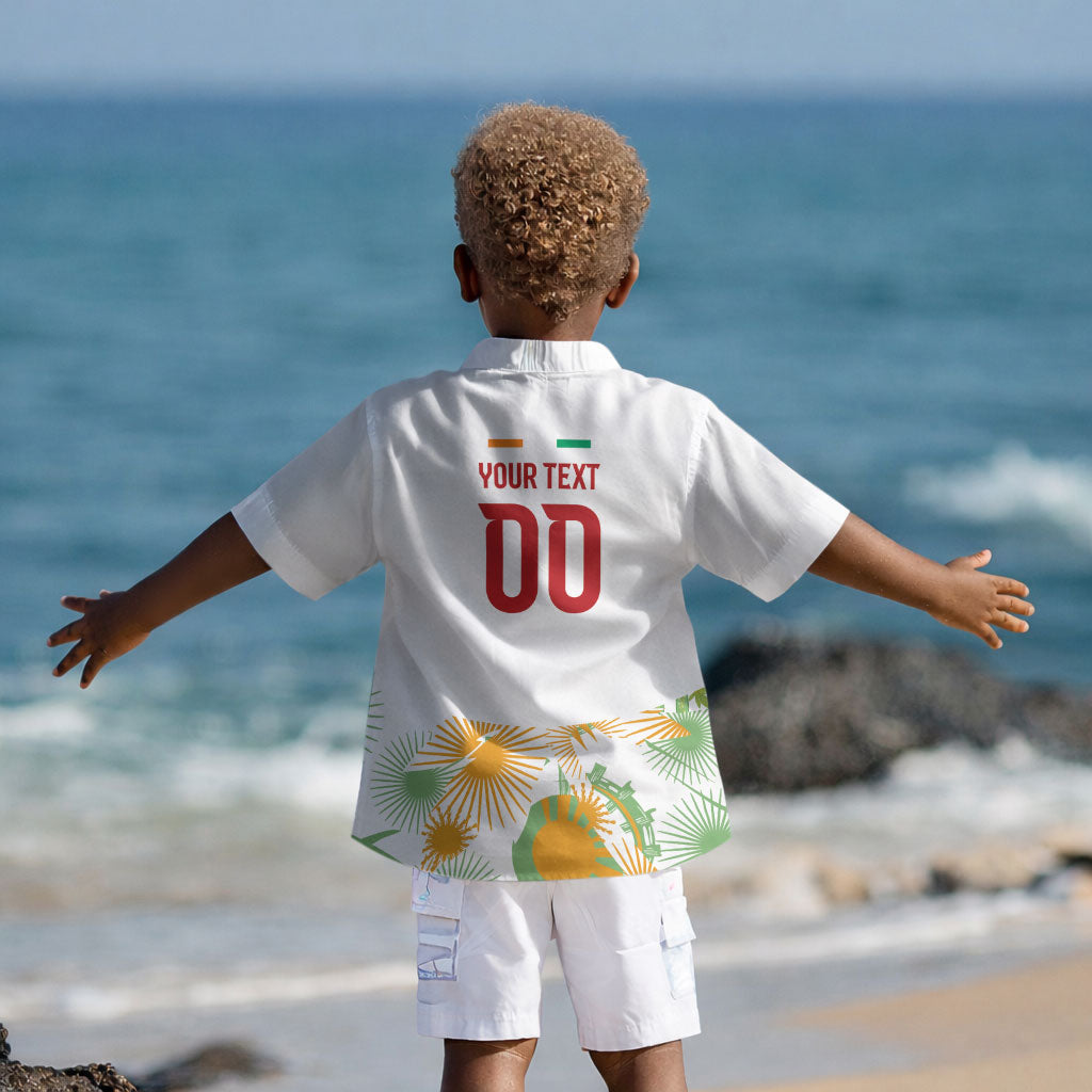 Custom Ivory Coast Heritage Elephants Never Fall Kid Hawaiian Shirt LT9