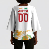 Custom Ivory Coast Heritage Elephants Never Fall Kimono Sleeve Blouse