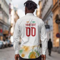 Custom Ivory Coast Heritage Elephants Never Fall Long Sleeve Button Shirt