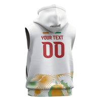 Custom Ivory Coast Heritage Elephants Never Fall Sleeveless Zip Hoodie