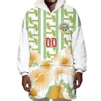 Custom Ivory Coast Heritage Elephants Never Fall Wearable Blanket Hoodie