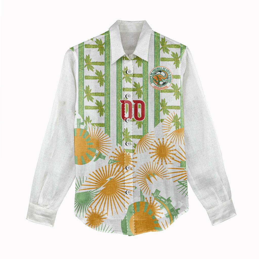 Custom Ivory Coast Heritage Elephants Never Fall Women Casual Shirt
