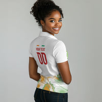 Custom Ivory Coast Heritage Elephants Never Fall Women Polo Shirt