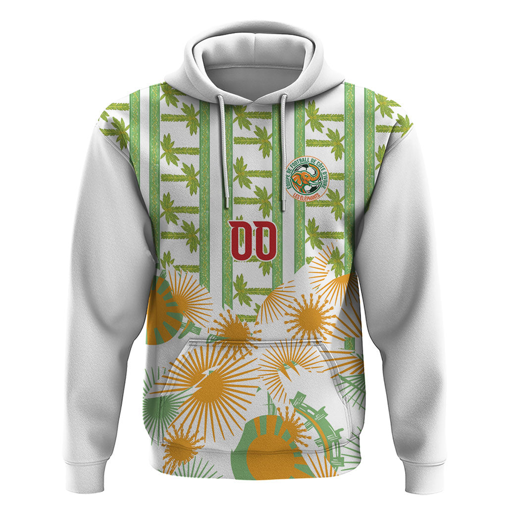 Custom Ivory Coast Heritage Elephants Never Fall Zip Hoodie