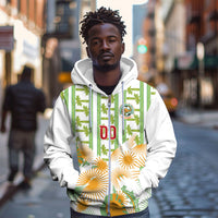 Custom Ivory Coast Heritage Elephants Never Fall Zip Hoodie
