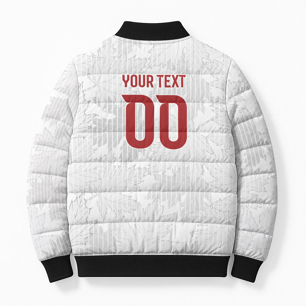 Custom Canada Our Game Now Bomber Puffer Jacket Let's Go Canada Victory World Football