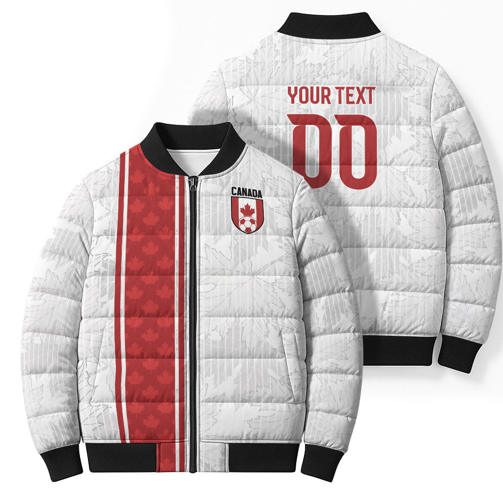 Custom Canada Our Game Now Bomber Puffer Jacket Let's Go Canada Victory World Football