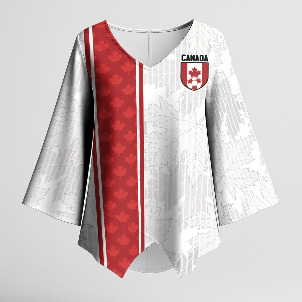 Custom Canada Our Game Now Kimono Sleeve Blouse Let's Go Canada Victory World Football