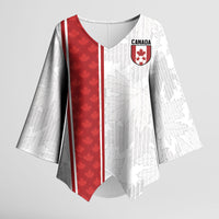 Custom Canada Our Game Now Kimono Sleeve Blouse Let's Go Canada Victory World Football