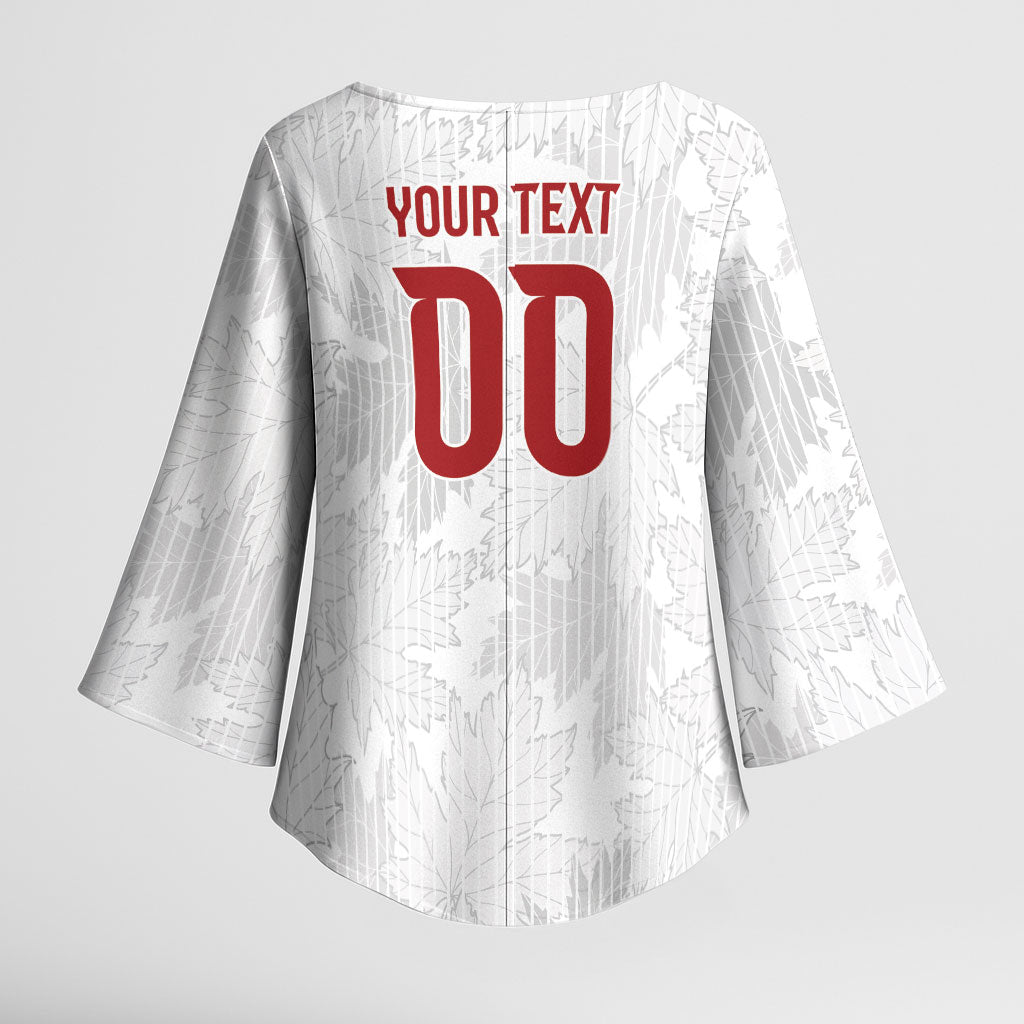 Custom Canada Our Game Now Kimono Sleeve Blouse Let's Go Canada Victory World Football