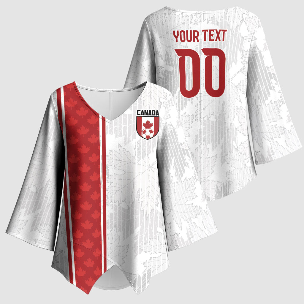 Custom Canada Our Game Now Kimono Sleeve Blouse Let's Go Canada Victory World Football