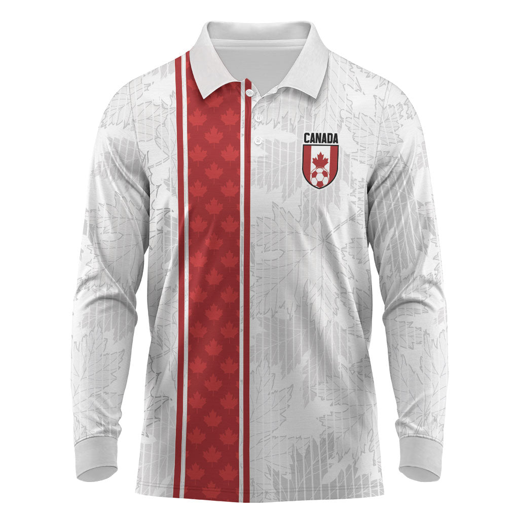Custom Canada Our Game Now Long Sleeve Polo Shirt Let's Go Canada Victory World Football