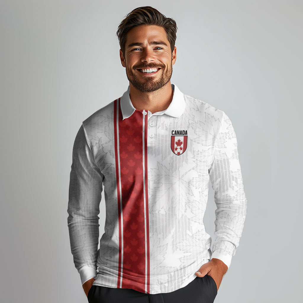 Custom Canada Our Game Now Long Sleeve Polo Shirt Let's Go Canada Victory World Football