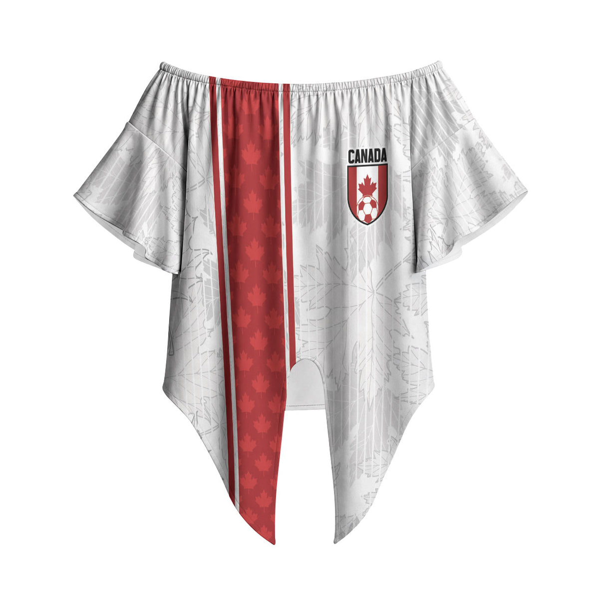 Custom Canada Our Game Now Off Shoulder Wrap Waist Top Let's Go Canada Victory World Football